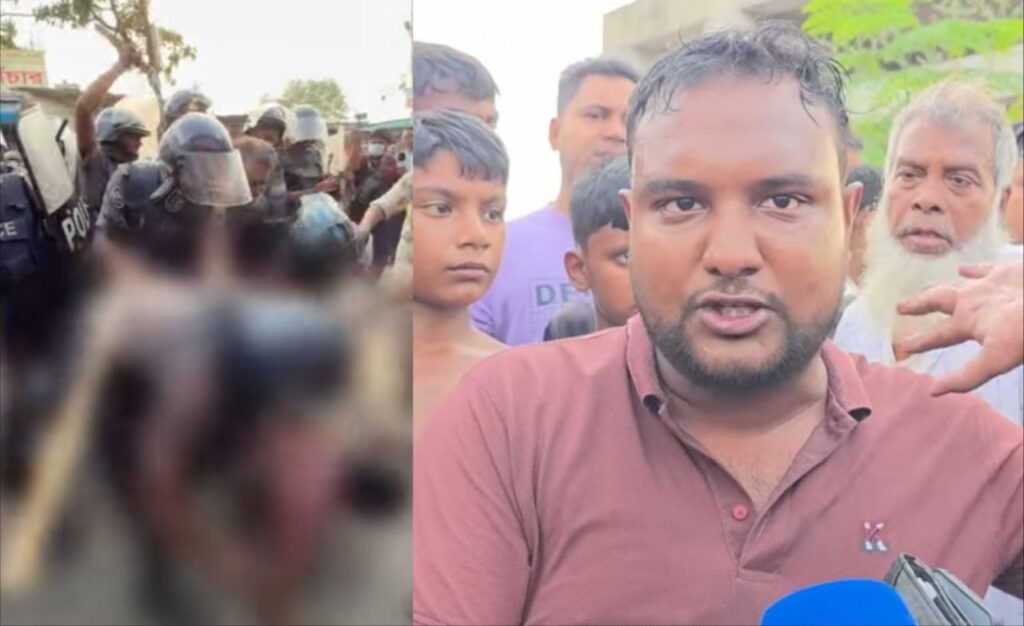 বস্তি উচ্ছেদ নিয়ে প্রশ্ন করায় সাংবাদিকদের ওপর পুলিশের হামলা