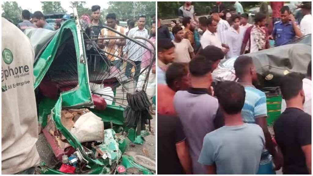 সিরাজগঞ্জে বাসচাপায় প্রাণ গেল ৩ জনের