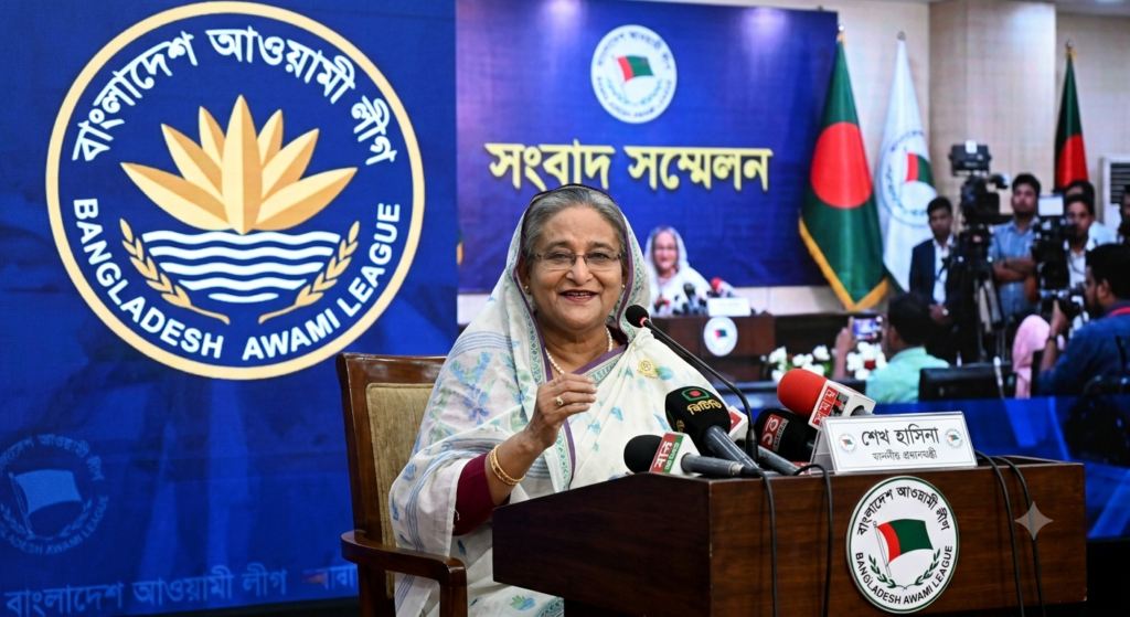 শেখ হাসিনার সংবাদ সম্মেলন বাতিলের খবর ‘অপপ্রচার’: নির্দিষ্ট সময়েই ভার্চুয়ালি যুক্ত হওয়ার কথা জানাল আওয়ামী লীগ