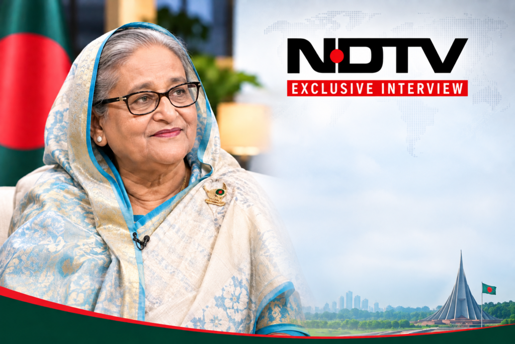 শেখ হাসিনার NDTV তে সাক্ষাৎকার: ২০২৬ সালের ডিসেম্বরে বাংলাদেশে ফেরার দৃঢ় প্রত্যয় এবং দেশের ভবিষ্যৎ নিয়ে গুরুত্বপূর্ণ বার্তা